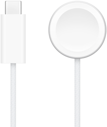 USB-C Ladegerät neben dem Apple Watch magnetischen Schnellladegerät